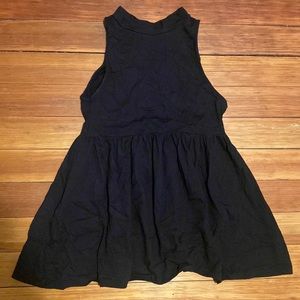 Free people sleeveless mock neck open back 100% cotton tunic